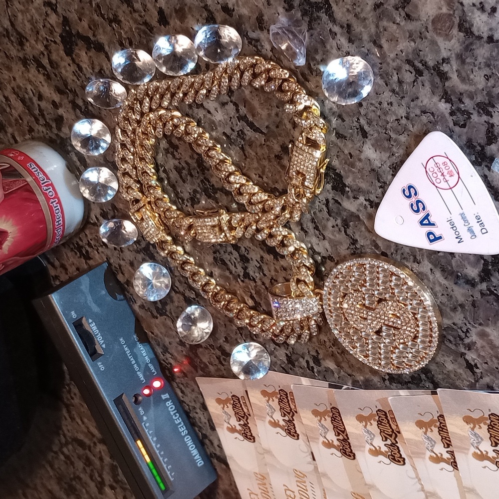 Manifest Money Pendant & 24" Chain Australian Prototype. Real Lab Diamonds VVS C